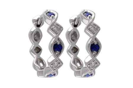 A037-64372: EARRINGS .20 SAPP .25 TGW