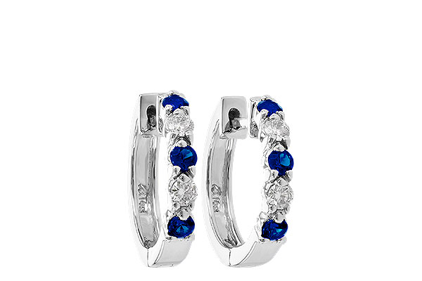 A037-67118: EARRINGS .33 SAPP .52 TGW