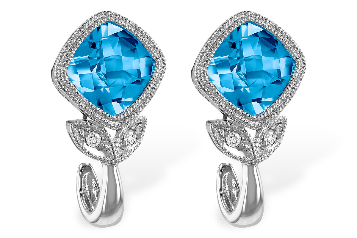 A224-07163: EARR 2.12 BLUE TOPAZ 2.14 TGW