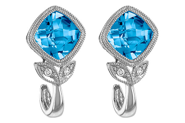 A224-07163: EARR 2.12 BLUE TOPAZ 2.14 TGW