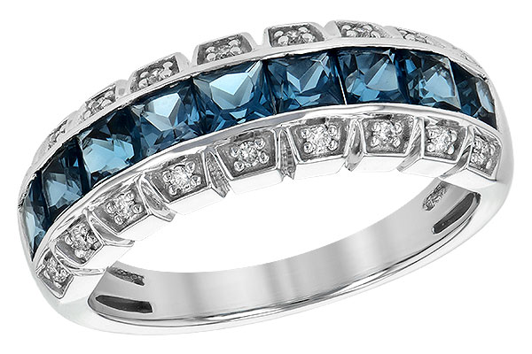 A226-73509: LDS WED RG 1.51 LONDON BLUE TOPAZ 1.60 TGW
