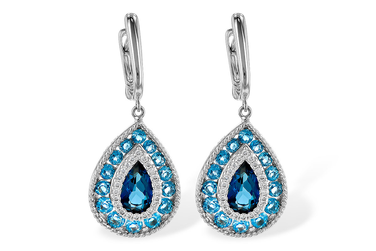 A226-77163: EARR 3.15 TW BLUE TOPAZ 3.32 TGW