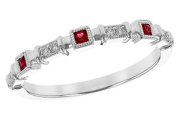 A226-80772: LDS WED RG .09 RUBY .14 TGW