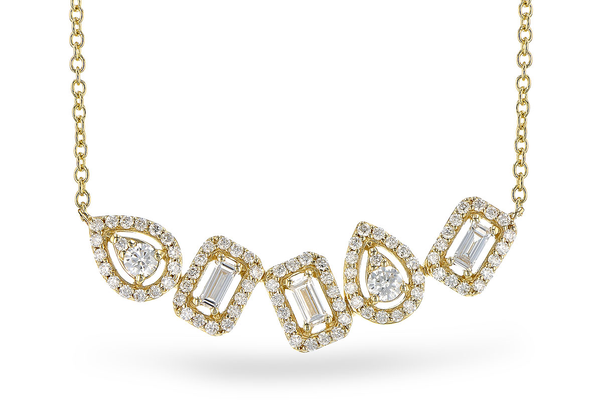 A309-49845: NECK .15 TW BAGUETTES .55 TW (18")