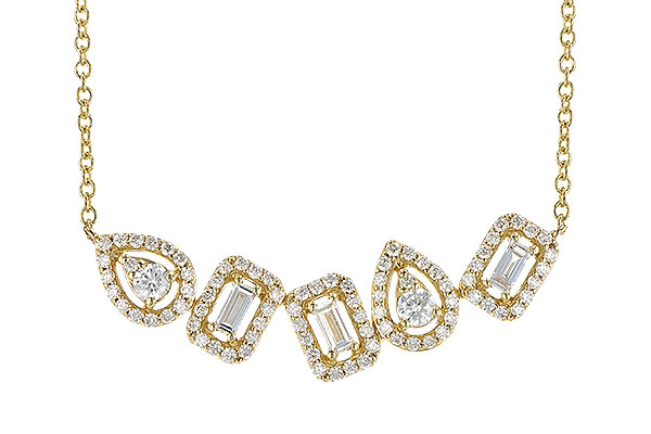 A309-49845: NECK .15 TW BAGUETTES .55 TW (18")