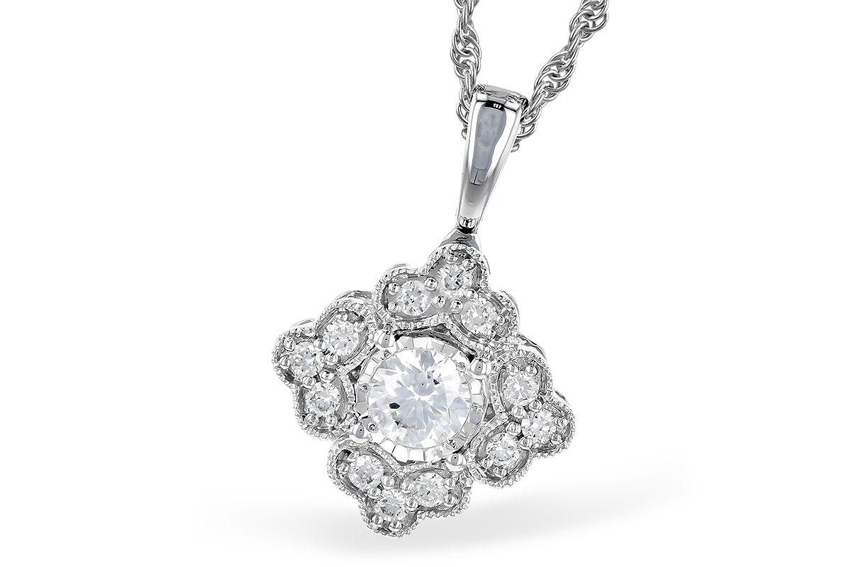 A309-49890: NECKLACE .15 BR .25 TW