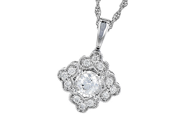 A309-49890: NECKLACE .15 BR .25 TW