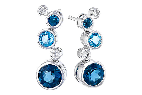 A309-52627: EARR 2.27 BLUE TOPAZ 2.40 TGW