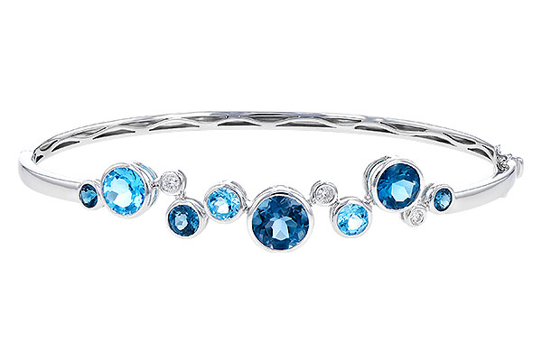 A310-37127: BANGLE 3.95 TW BLUE TOPAZ 4.06 TGW