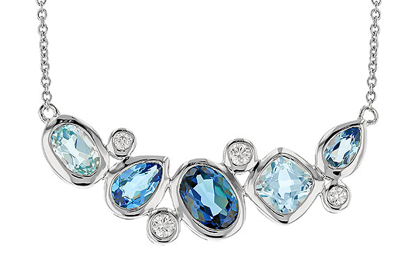A310-42563: NECK 2.57 BLUE TOPAZ TW 2.72 TGW (18")