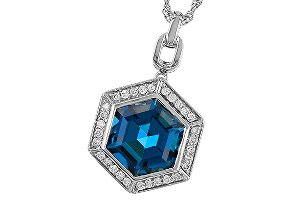 A311-29872: NECK 3.40 LONDON BLUE TOPAZ 3.55 TGW (9MM LBT)