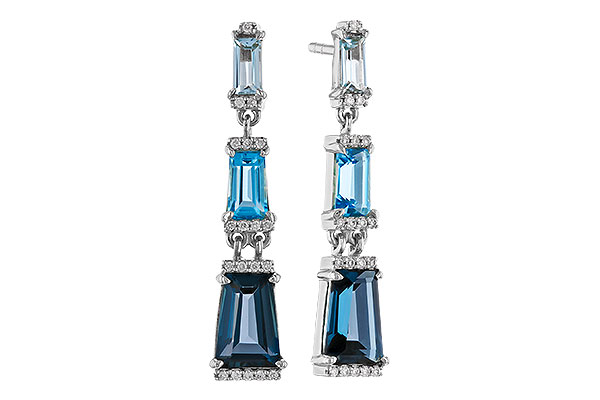 A311-31672: EARRINGS 2.55 BLUE TOPAZ 2.62 TGW