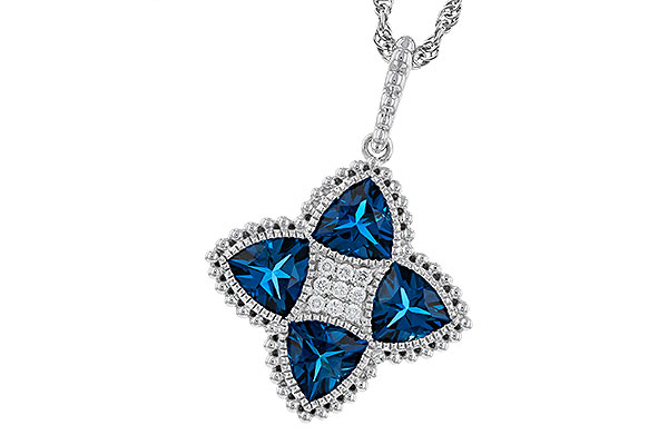A311-32563: NECKLACE 2.79 LONDON BLUE TOPAZ 2.85 TGW