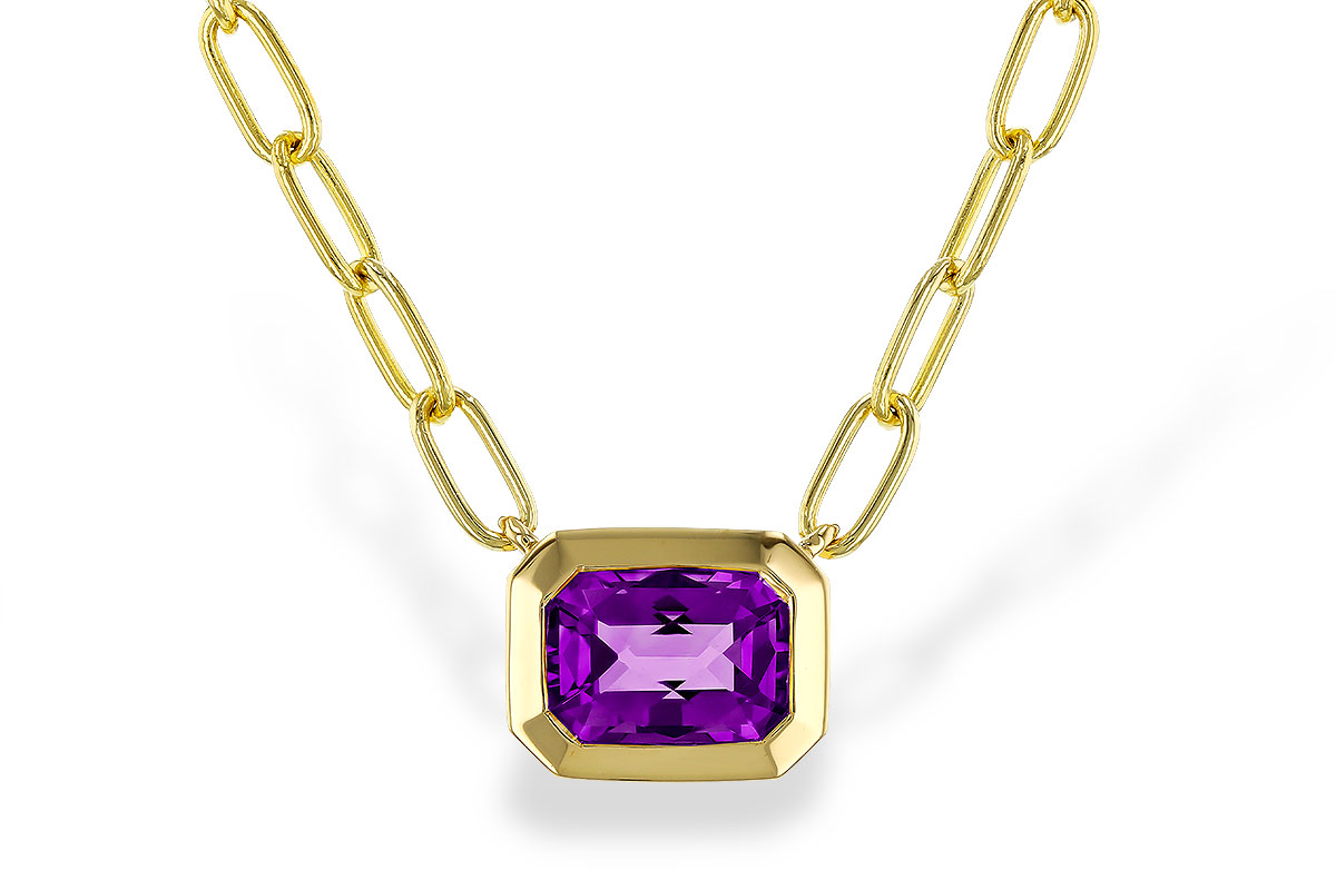 A311-33536: NECKLACE .82 AMETHYST (18")