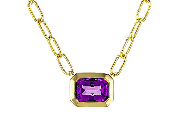 A311-33536: NECKLACE .82 AMETHYST (18")