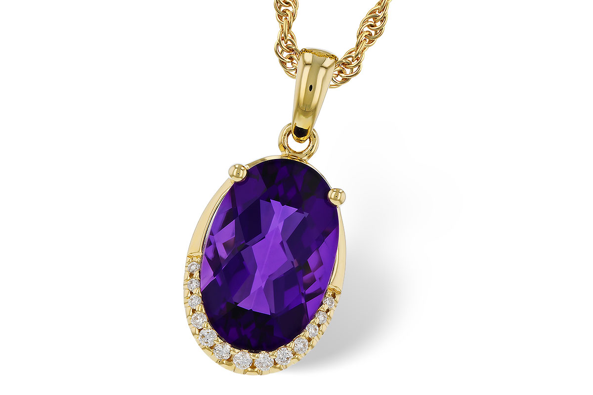 A311-36190: NECKLACE 2.70 AMETHYST 2.76 TGW (12x8MM OV)