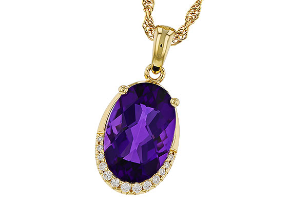 A311-36190: NECKLACE 2.70 AMETHYST 2.76 TGW (12x8MM OV)