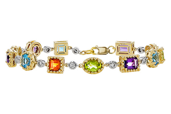 A311-36227: BRACELET 4.63 SEMI-PREC (AMY,BT,CIT,PER) 5.05 TGW