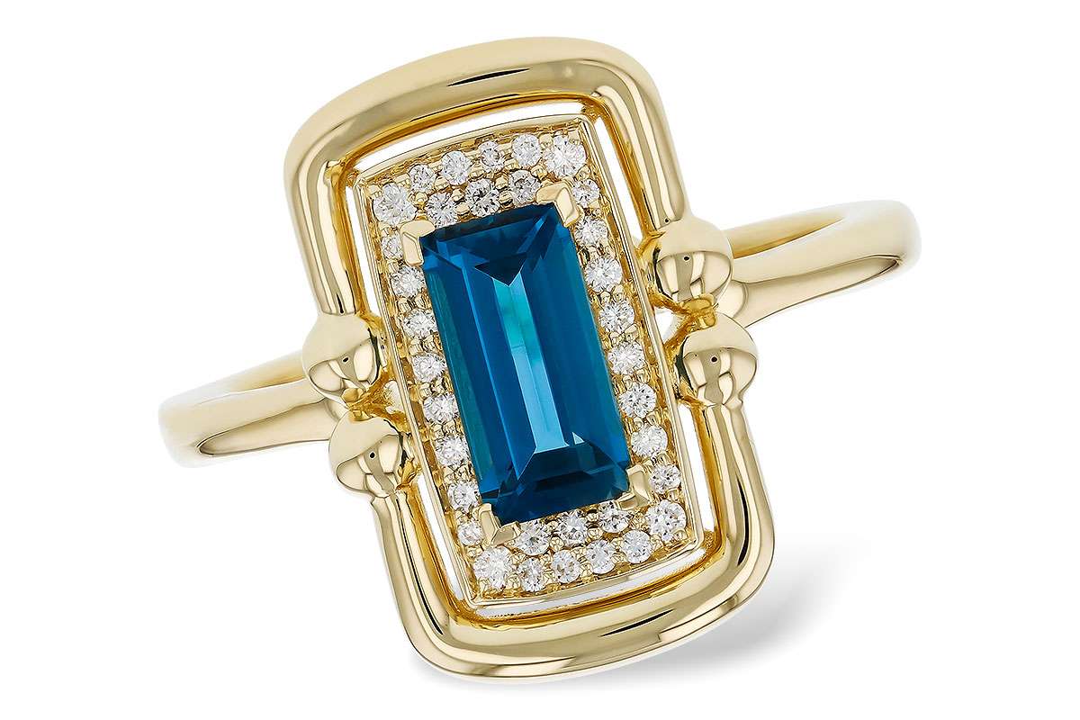 A312-18954: LDS RG .84 LONDON BLUE TOPAZ .96 TGW (8x4MM LBT)