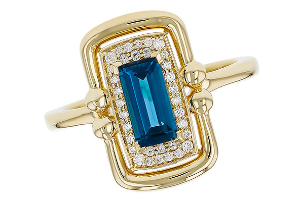 A312-18954: LDS RG .84 LONDON BLUE TOPAZ .96 TGW (8x4MM LBT)