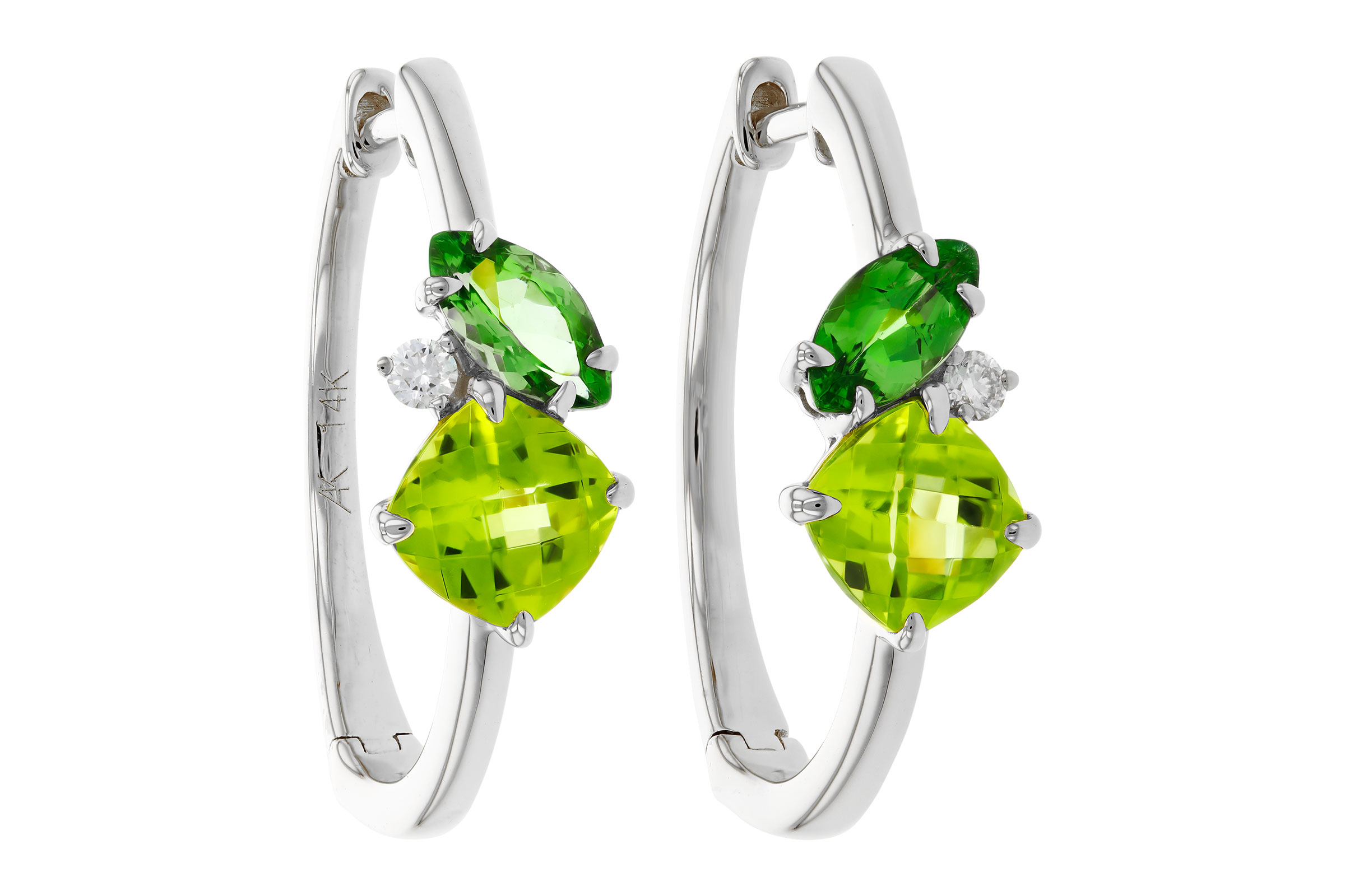 A312-20745: EARRINGS 1.69 TW SEMI-PREC (PER,TSAV) 1.73 TGW