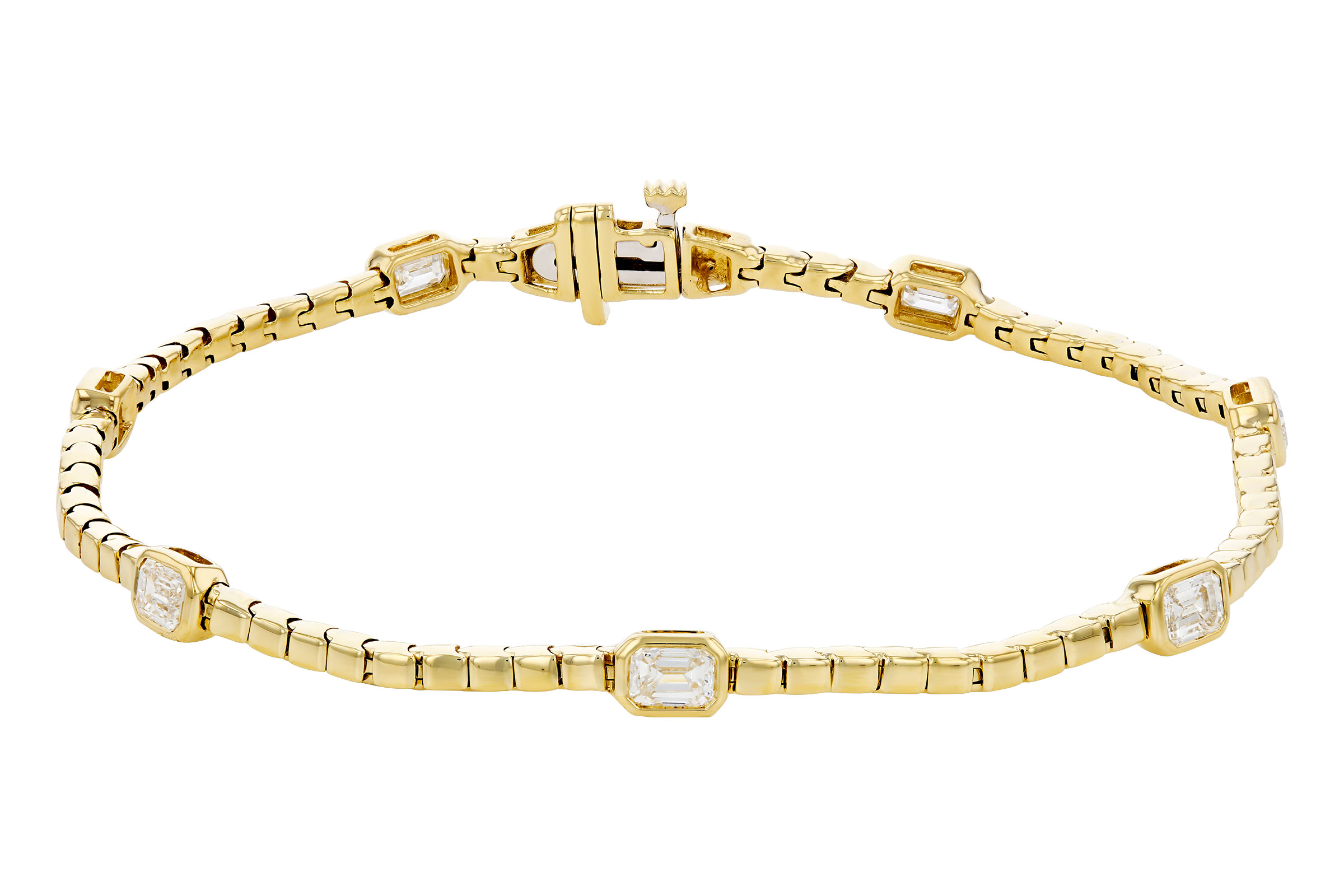 A312-20790: BRACELET 1.32 TW EMERALD CUT DIA (7")