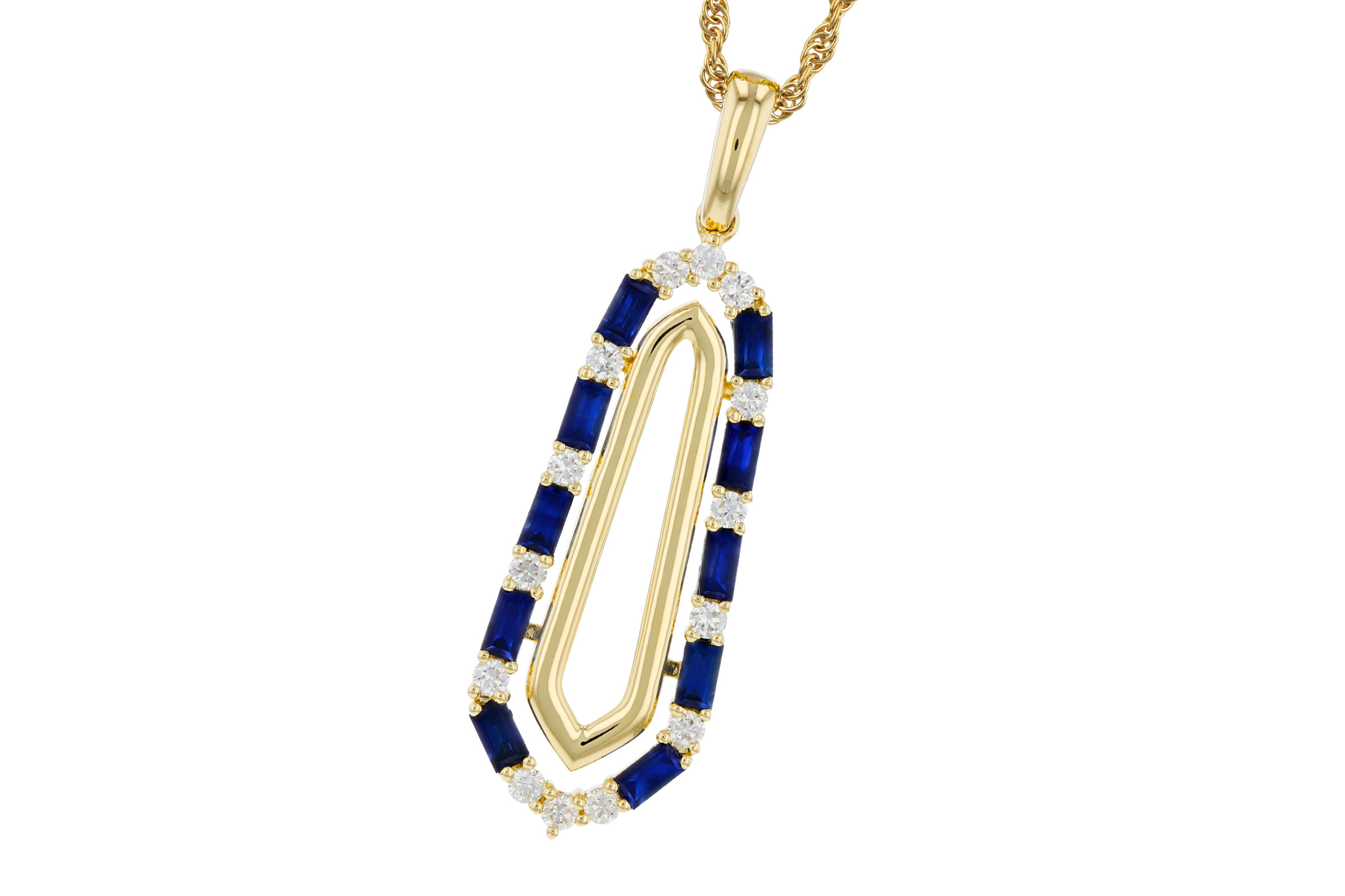 A312-21690: NECKLACE .74 TW SAPPHIRE .94 TGW