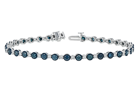 B224-99827: BRACELET 2.35 BLUE DIA 3.17 TW