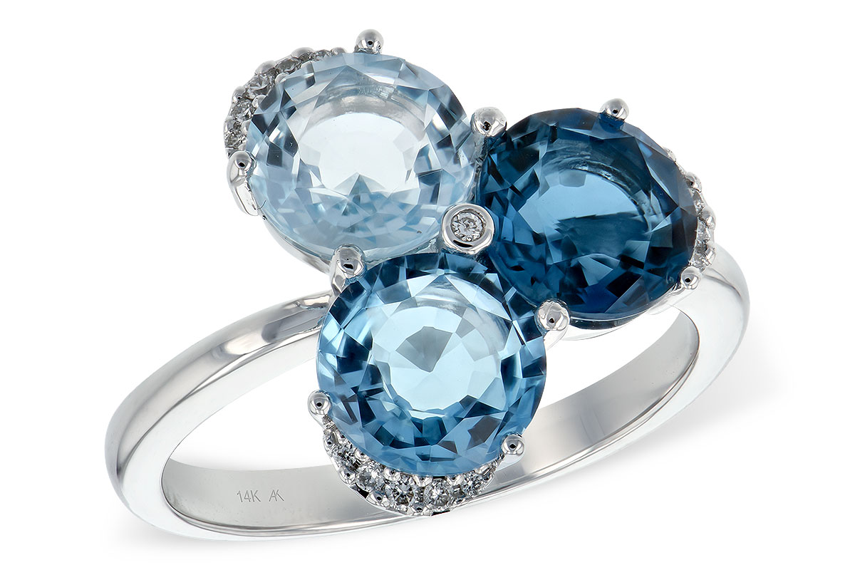 B225-83545: LDS RG 4.02 BLUE TOPAZ 4.07 TGW