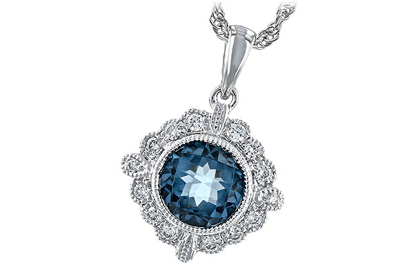B225-85327: NECK .98 BLUE TOPAZ 1.10 TGW