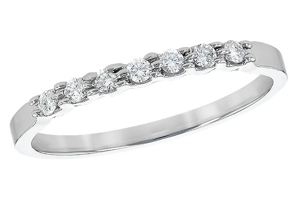 B225-88081: LDS DIA WED RG .12 TW (7 STONES)