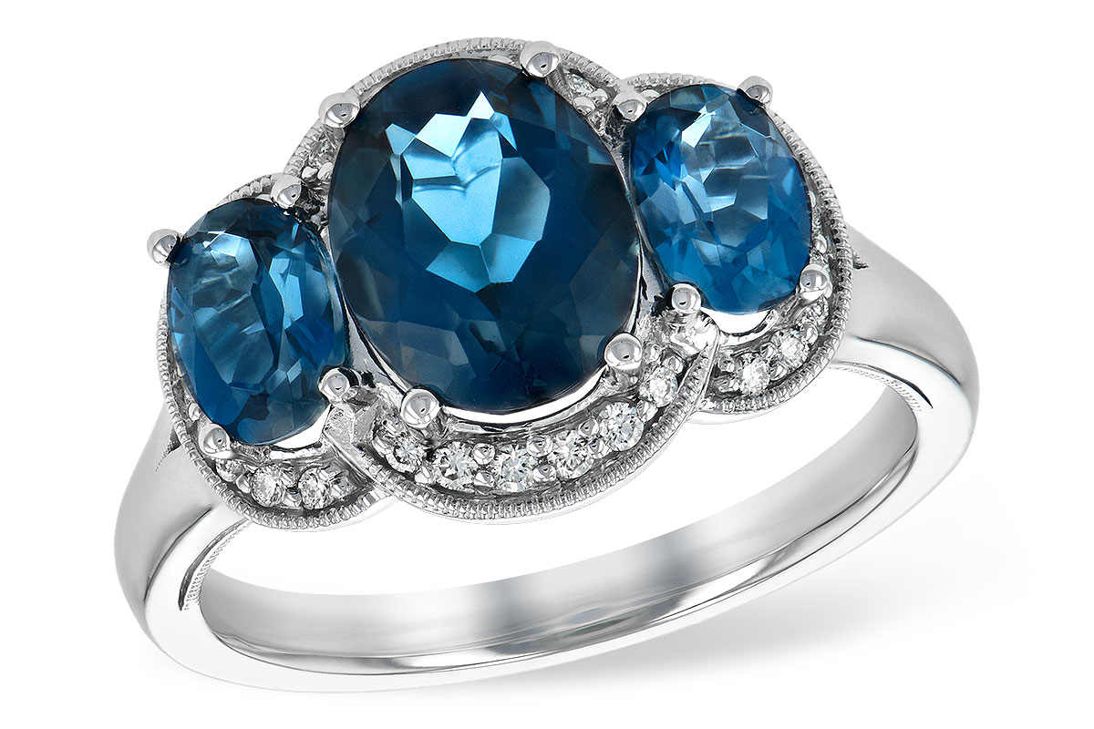 B225-88936: LDS RG 4.20 BLUE TOPAZ 4.33 TGW