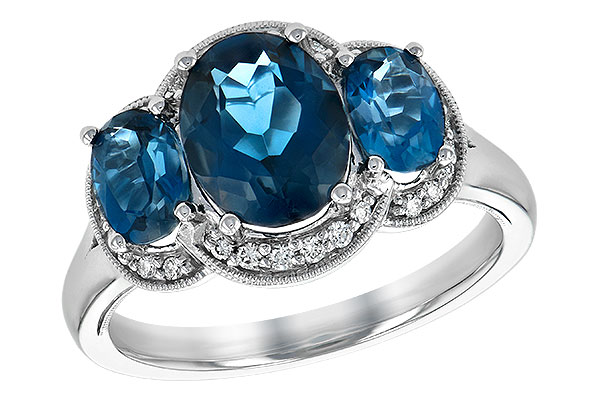 B225-88936: LDS RG 4.20 BLUE TOPAZ 4.33 TGW
