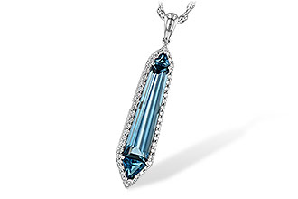 B226-73518: NECK 3.47 LONDON BLUE TOPAZ 3.70 TGW