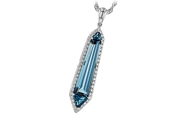 B226-73518: NECK 3.47 LONDON BLUE TOPAZ 3.70 TGW