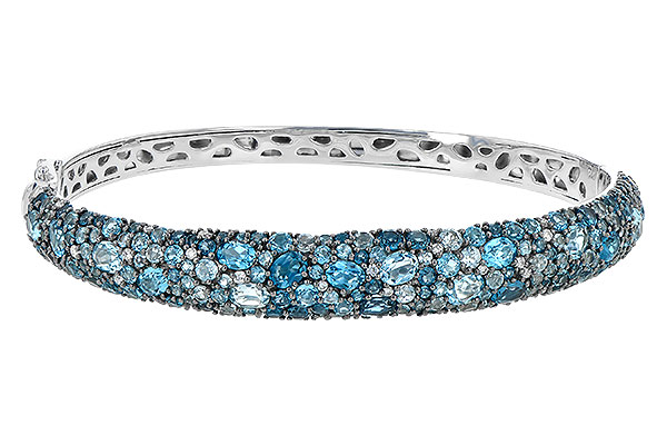 B226-76245: BANGLE 7.60 BLUE TOPAZ 7.85 TGW