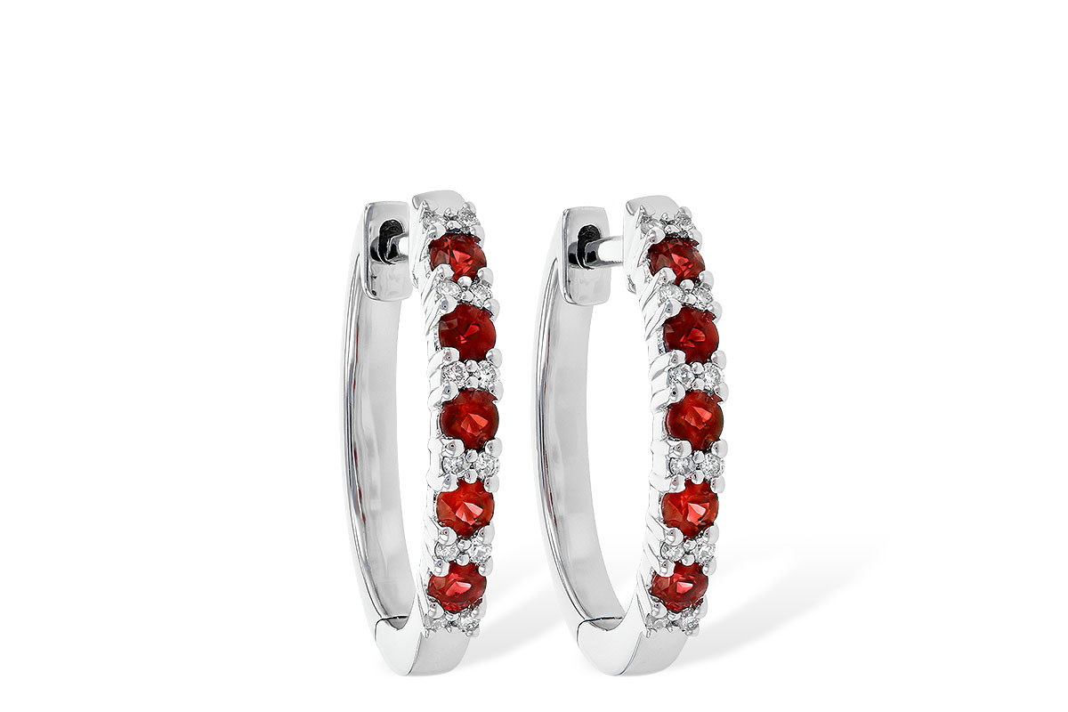 B226-77163: EARR .45 RUBY .55 TGW
