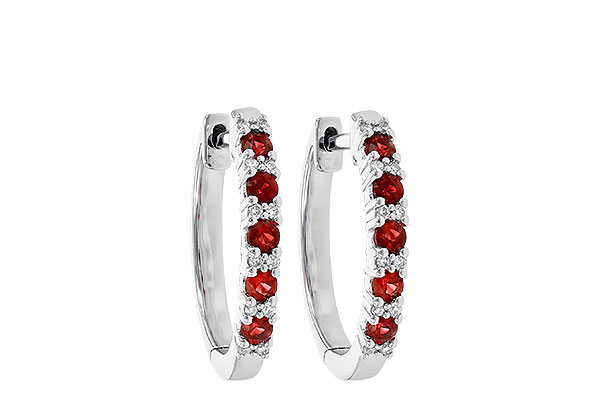 B226-77163: EARR .45 RUBY .55 TGW