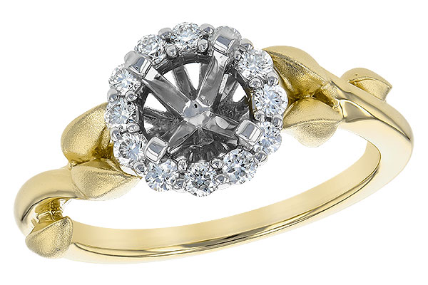 B226-81645: LDS SEMI DIA RG .25 TW (YG SHANK/WG HALO)