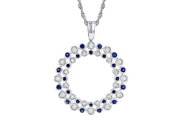B309-50736: NECKLACE .43 TW SAPP .56 TGW
