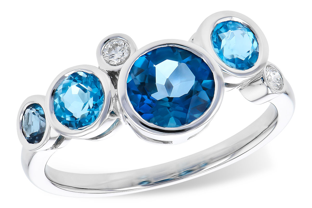 B309-52618: LDS RG 1.40 TW BLUE TOPAZ 1.45 TGW