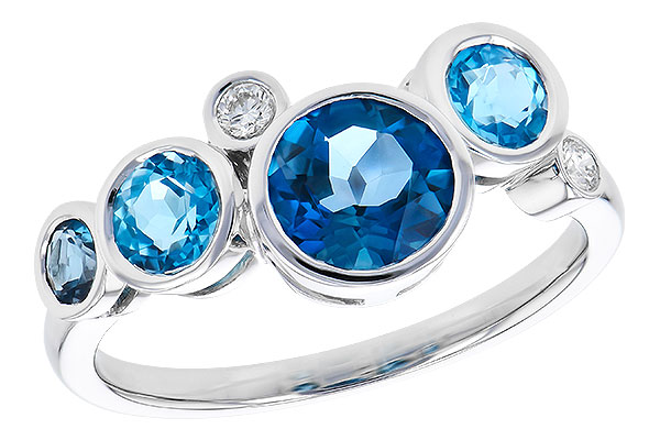 B309-52618: LDS RG 1.40 TW BLUE TOPAZ 1.45 TGW