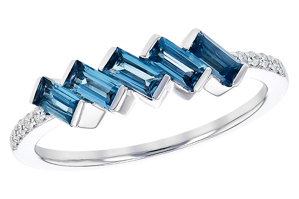 B309-54427: LDS RG .75 LONDON BLUE TOPAZ .82 TGW