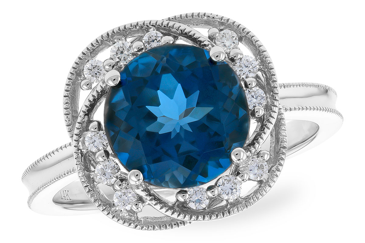 B310-39899: LDS RG 2.90 LONDON BLUE TOPAZ 3.05 TGW (9MM LBT)