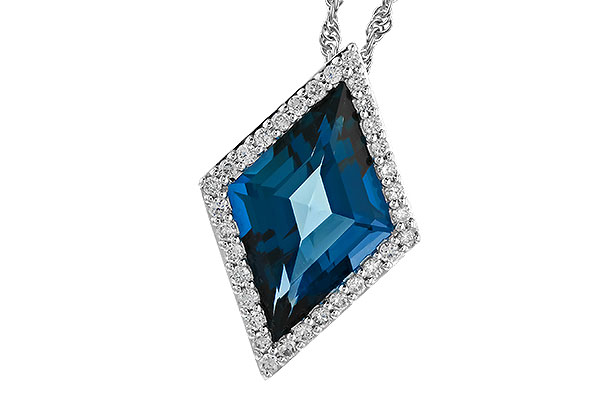 B310-43527: NECK 3.04 LONDON BLUE TOPAZ 3.20 TGW