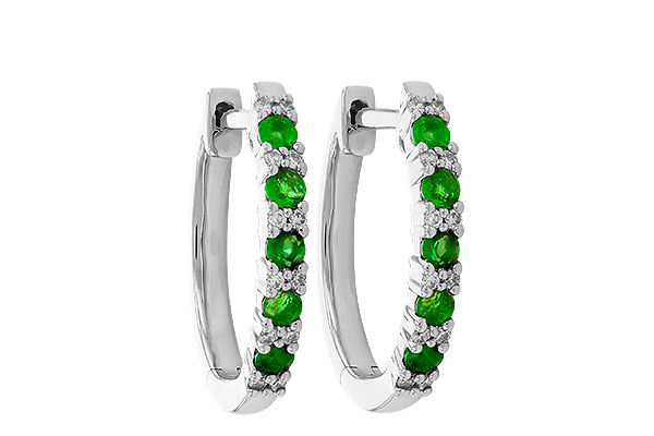 B310-44427: EARR .25 EMERALD .31 TGW