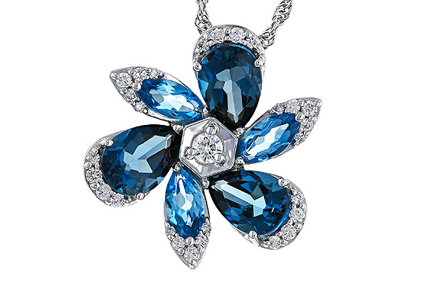 B311-31672: NECKLACE 3.03 BLUE TOPAZ 3.22 TGW