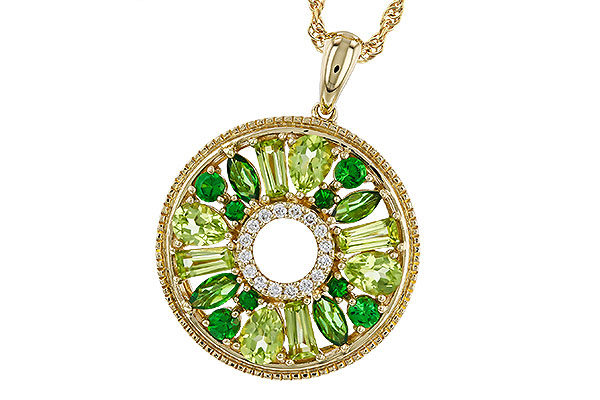 B311-31681: NECKLACE 1.47 SEMI-PREC (PER & GR.GT) 1.52 TGW