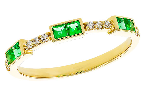 B311-32618: LDS WED RG .23 TW EMERALD .30 TGW