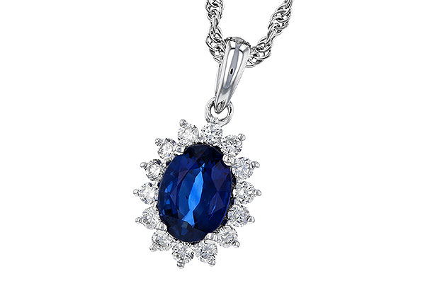 B311-35363: NECKLACE .85 SAPPHIRE 1.07 TGW (7x5MM SAPP)